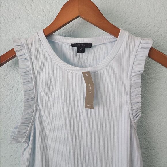 J crew sleeveless ruffled tank top blouse - Picture 3 of 9